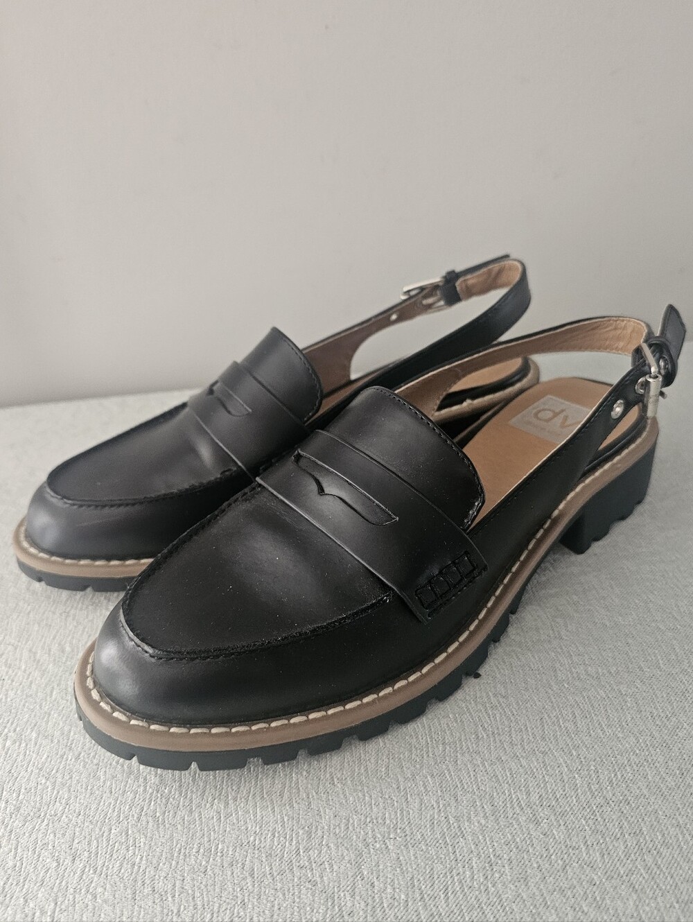 DV Dolce Vita Women's Cancun Slingback Tailored Loafers - Black